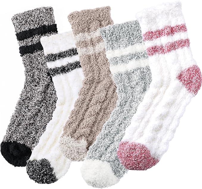 Trifabricy Fuzzy Socks for Women, Fuzzy Socks Cozy Slipper Sock for Women, Women's Winter Ultra Soft Warm Sleeping Sock