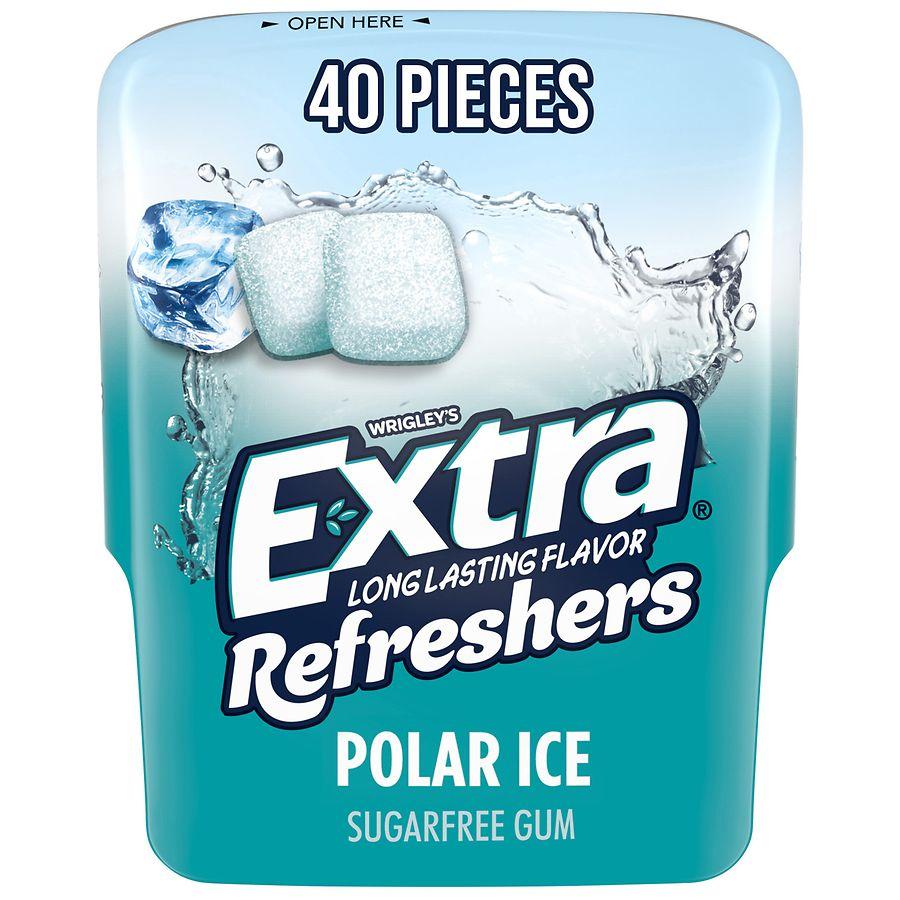 Chicles Extra Refreshers Polar Ice Sin Azúcar, 40 Unidades