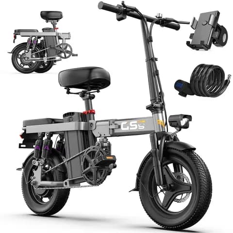 UPlee GS3 14-inch 48V 500W Folding Electric Bike with 8Ah Battery