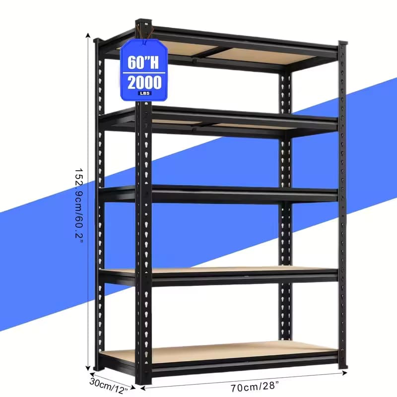 60" HAGOO Heavy Duty Adjustable Garage Storage Shelves
