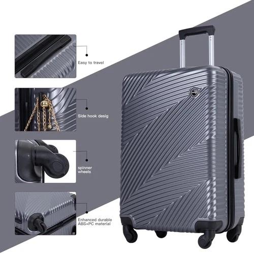 Set de Maletas Rígidas Tripcomp de 3 Piezas (Gris Oscuro) por $52.65