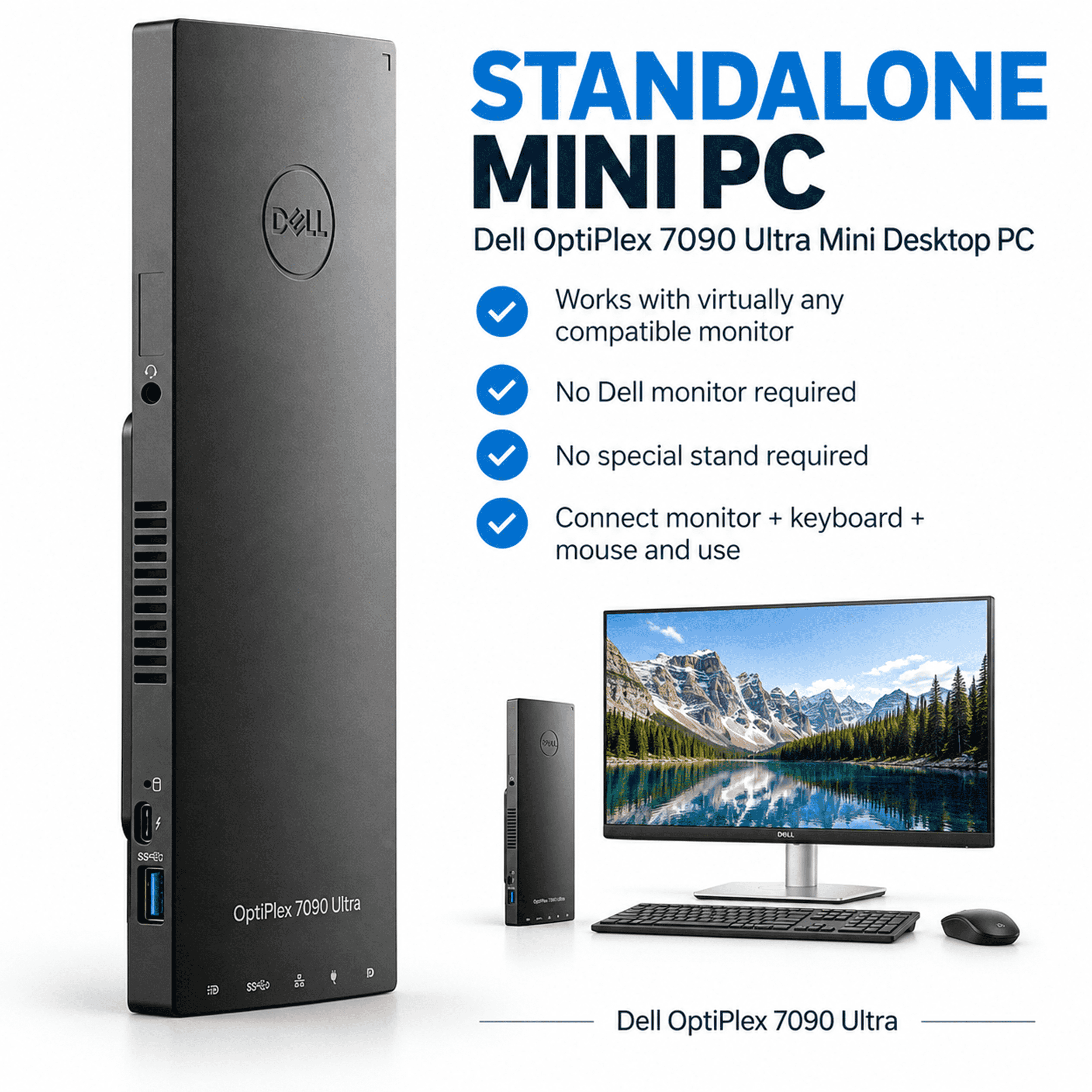 Refurb: Dell OptiPlex 7090 UFF Desktop: i5-1145G7, 32GB RAM, 256GB SSD, Windows 11 Pro