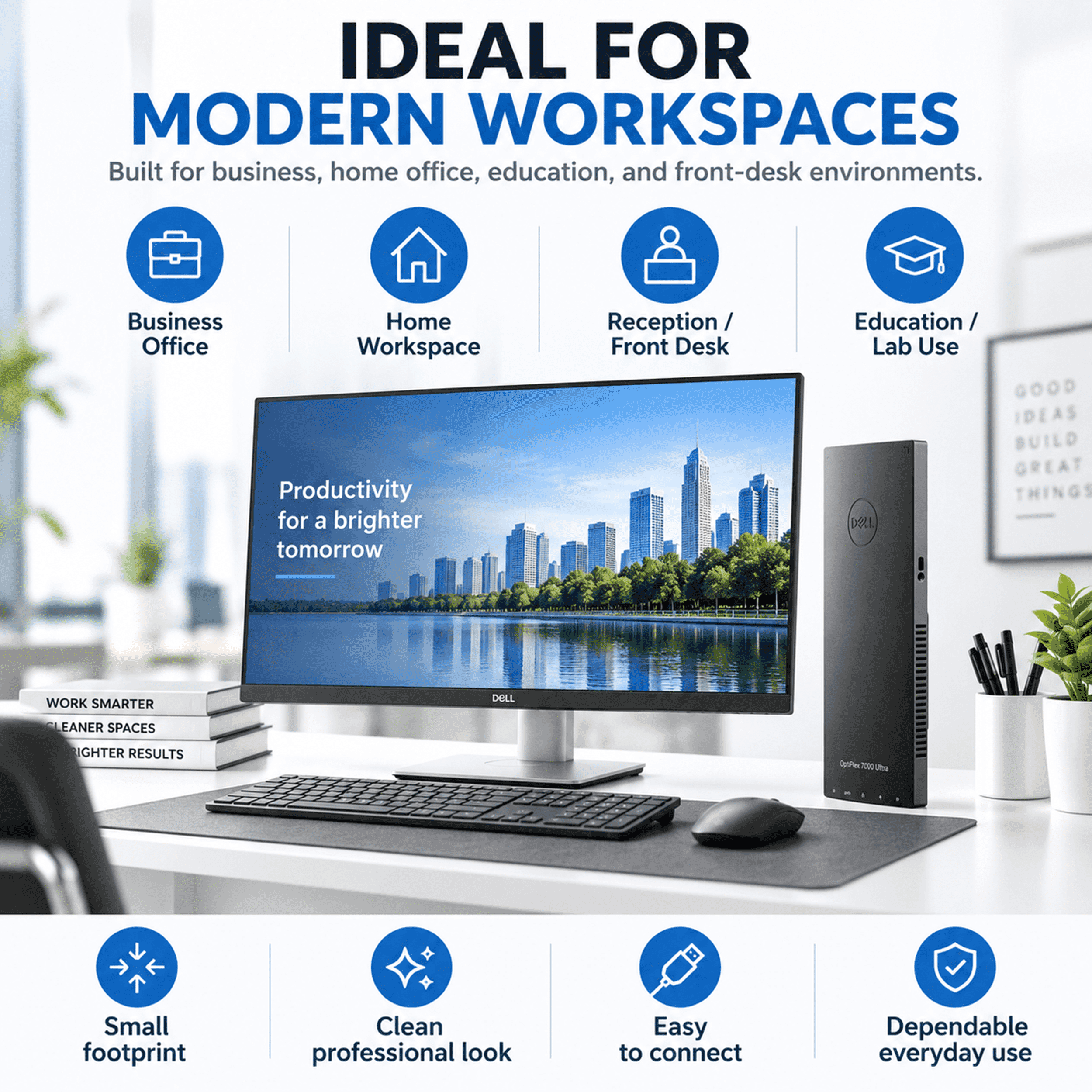 Computadora Reacondicionada Dell OptiPlex 7090 UFF: i5-1145G7, 32GB RAM, 256GB SSD, Windows 11 Pro