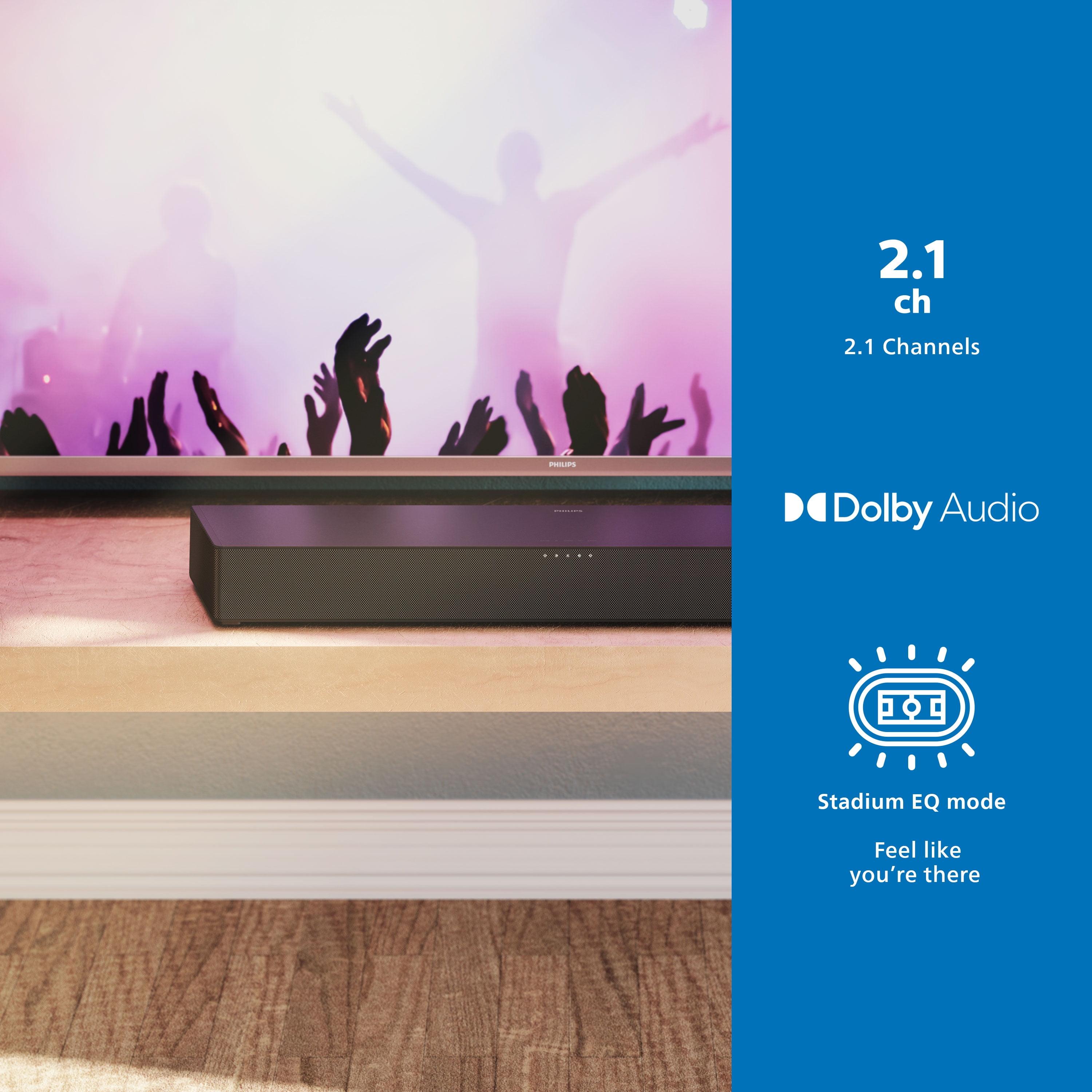 Barra de Sonido Philips B5706 2.1 Canales 200W con Subwoofer Integrado