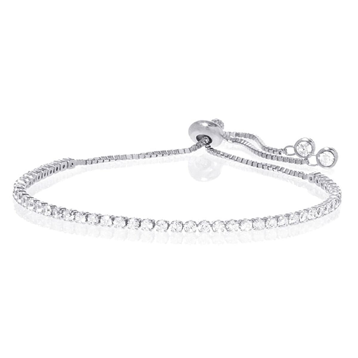 Pulsera de Tenis Ajustable Amy & Annette con Cristales Swarovski y Chapa de Oro 14K