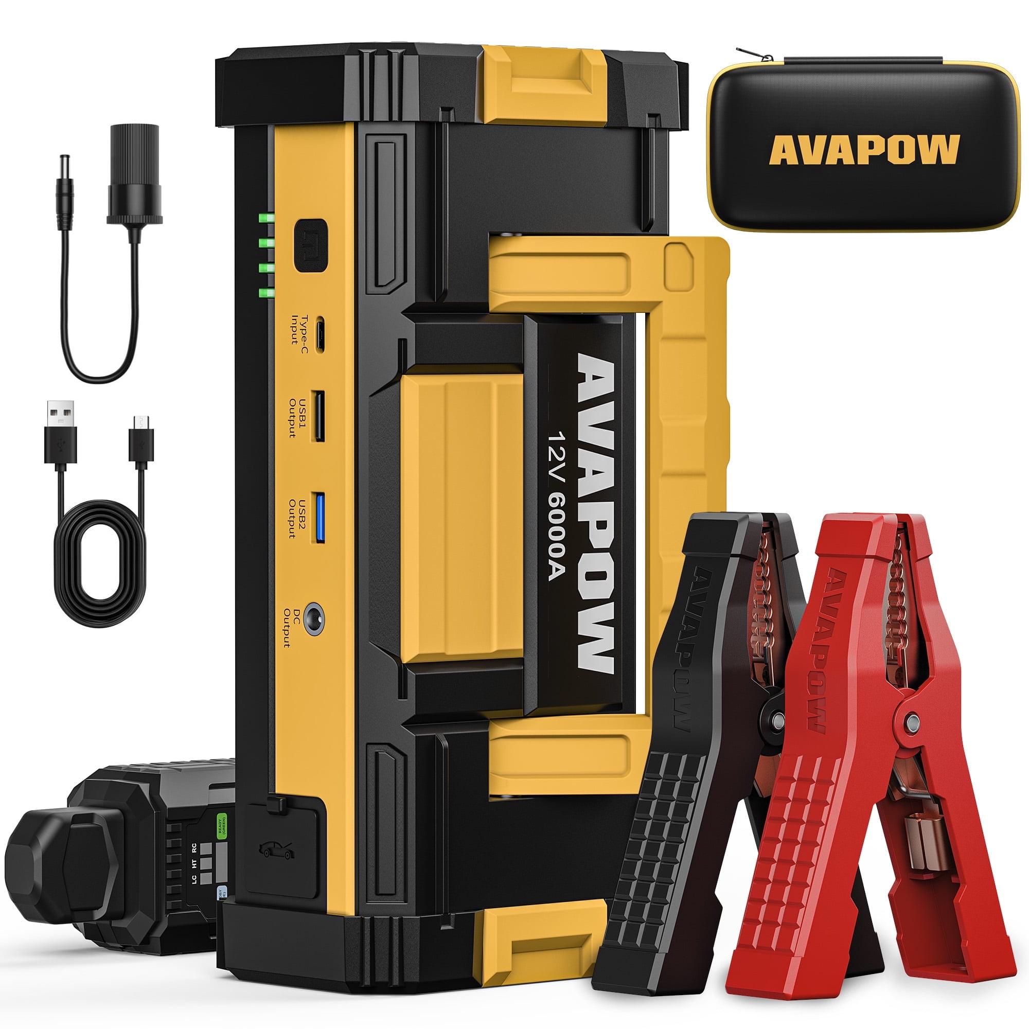 AVAPOW 6000A Peak 32000mAh Car Battery Jump Starter for All Gas and 12L Diesel