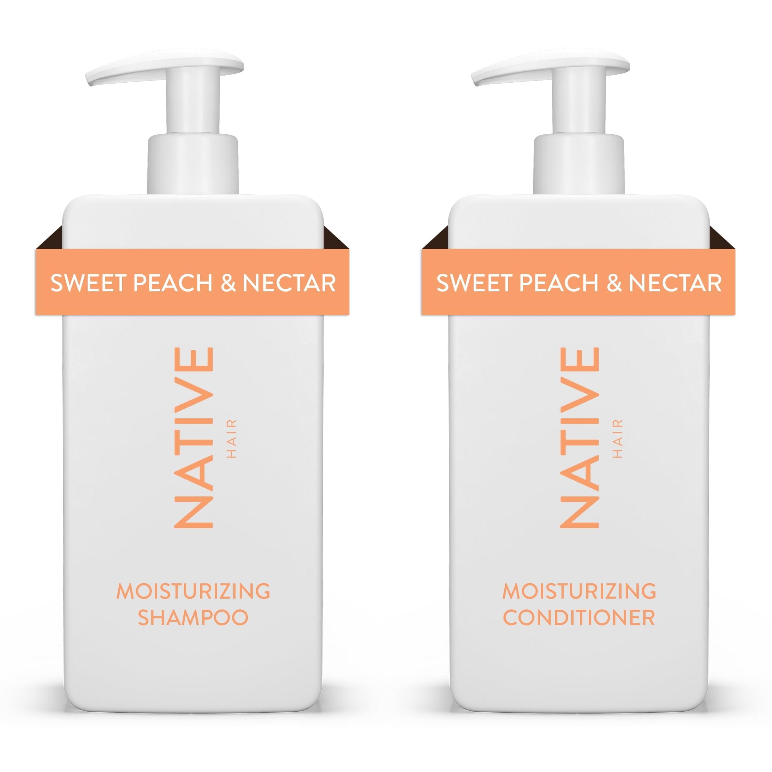 Native Moisturizing Shampoo & Conditioner Set (Sweet Peach & Nectar, 16.5 oz) for Only $2