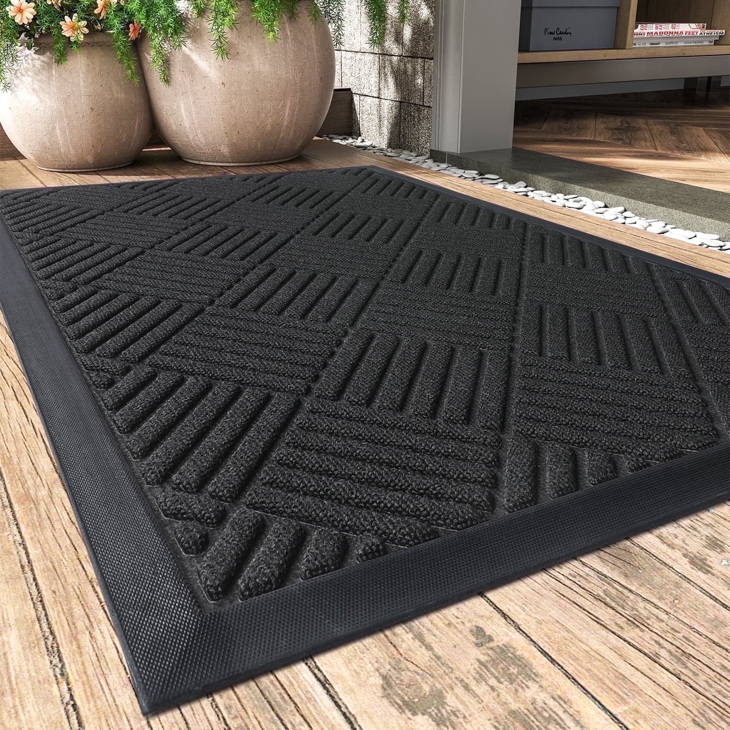 Tapete de Exterior Antiderrapante SIXHOME con Reverso de Caucho (17" x 30")