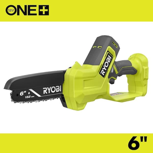 Mini motosierra de poda inalámbrica RYOBI ONE+ 18V de 6 pulgadas (solo herramienta)