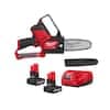 Kit Motosierra de Poda Milwaukee M12 FUEL 6" Sin Carbones 12V con 2 Baterías 5Ah y Cargador