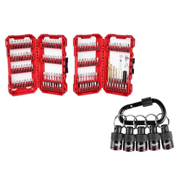 Set de Puntas Milwaukee SHOCKWAVE Impact Duty de 120 piezas + 5 Porta puntas Hex con mosquetón por $40