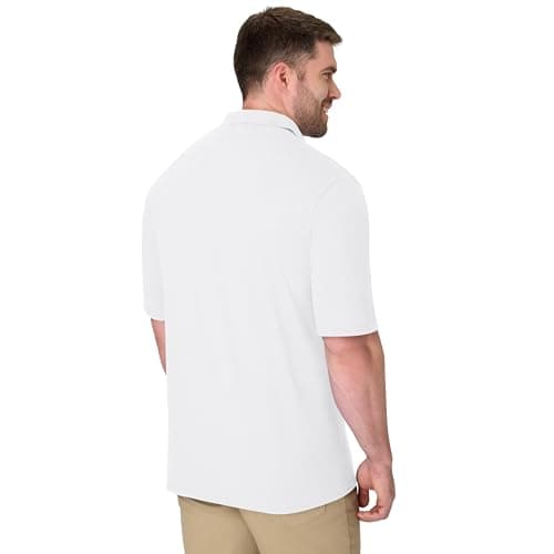 Playera Polo Hanes para Hombre X-Temp FreshIQ, Manga Corta, Blanco, Talla XG