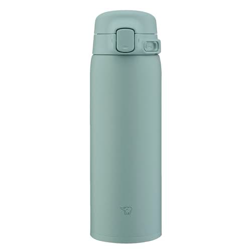 Zojirushi SU-BA48-GM Water Bottle, 16.2 fl oz (480 ml), Easy to Clean, Dishwasher Safe, Seamless Stopper, Only 2 Pieces, Lightweight & Compact, Cold & Heat Retention, One-Touch Mug