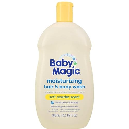 Baby Magic Moisturizing Hair & Body Wash, Soft Powder Scent, 16.5 Fl Oz