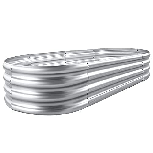 Huerto Elevado Ovalado Galvanizado Land Guard para Vegetales