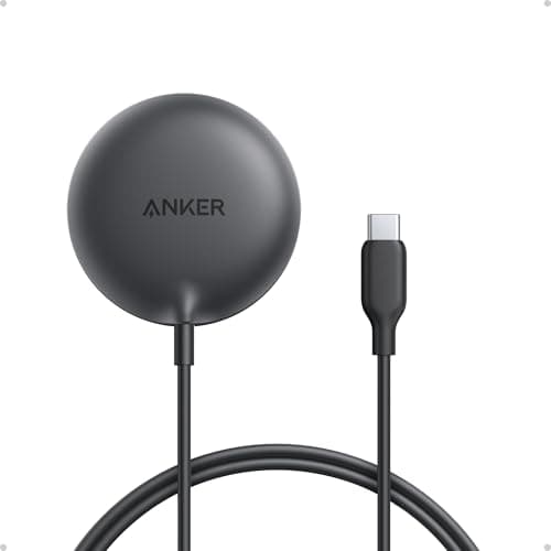 Anker Zolo Magnetic Wireless Charger, Qi2 Certified 15W MagSafe-Compatible Wireless Charging Pad, for iPhone 17/16/15/14/13/12 Series, AirPods, and More (1 Pack, Not for Pixel, Ada