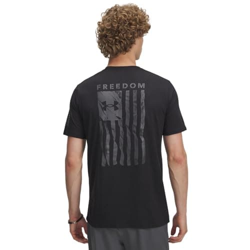 Playera Under Armour Freedom Flag para Hombre, Negra, Talla Grande