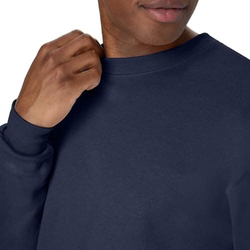 Hanes Mens Ecosmart Fleece Sweatshirt, Cotton-blend Pullover, Crewneck For Men, 1 Or 2 Pack, Navy - 1 Pack, 5X-Large US