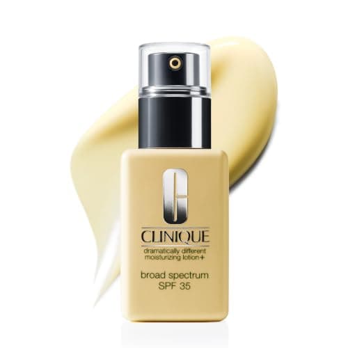 Clinique Dramatically Different Moisturizing Lotion+ SPF 35 | Face Moisturizer With SPF, Glycerin, & Hyaluronic Acid | Hydrating + Sun Protection, 2.5 Fl Oz