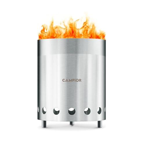Estufa Fogata Portátil Campior Sin Humo de Acero Inoxidable