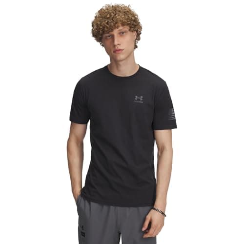 Playera Under Armour Freedom Flag para Hombre, Negra, Talla Grande