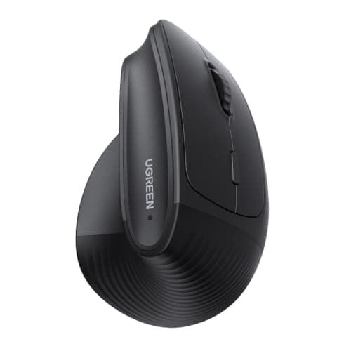 Mouse Inalámbrico Ergonómico UGREEN, Bluetooth y 2.4G, Clics Silenciosos