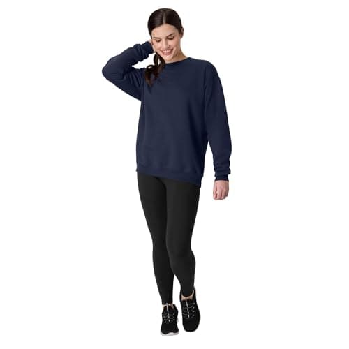 Hanes Mens Ecosmart Fleece Sweatshirt, Cotton-blend Pullover, Crewneck For Men, 1 Or 2 Pack, Navy - 1 Pack, 5X-Large US