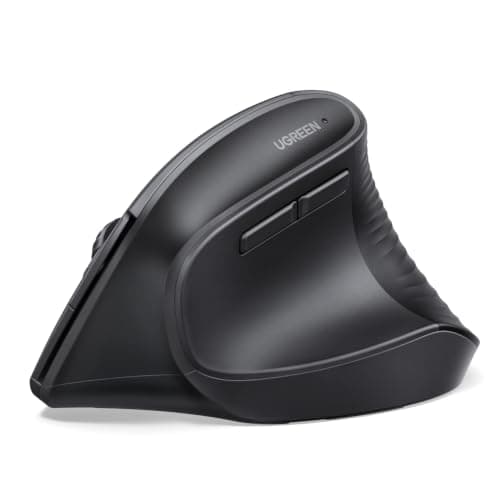 Mouse Inalámbrico Ergonómico UGREEN, Bluetooth y 2.4G, Clics Silenciosos