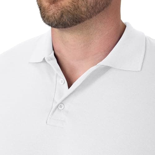 Playera Polo Hanes para Hombre X-Temp FreshIQ, Manga Corta, Blanco, Talla XG