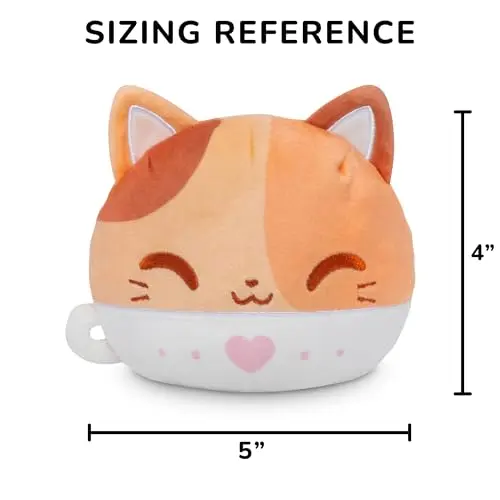 Mini Peluche Reversible Gato Latte Aromatizado TeeTurtle