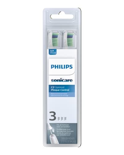 Cabezales Philips Sonicare C2 (Paq. de 3) – 9 Meses de Suministro, Blanco