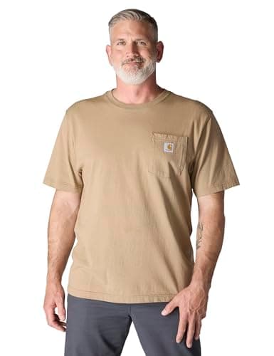 Carhartt Men's Iconic K87 Pocket T-Shirt, Desert, Large