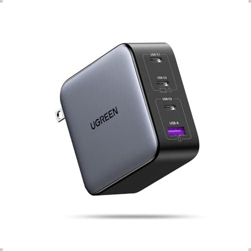 UGREEN Nexode 100W GaN USB C Charger, 4-Port Compact Foldable Fast Laptop Charger Power Adapter for MacBook Pro/Air, iPad Pro, iPhone 17/16/15 Series, Galaxy S25/S24, Pixel 10/9, S