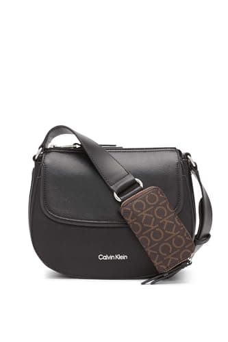 Calvin Klein Women's Bella Novelty Crossbody Handbag, Black, One Size