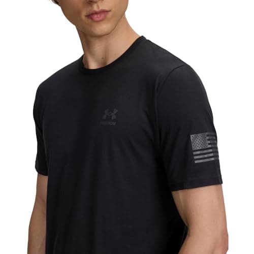 Playera Under Armour Freedom Flag para Hombre, Negra, Talla Grande