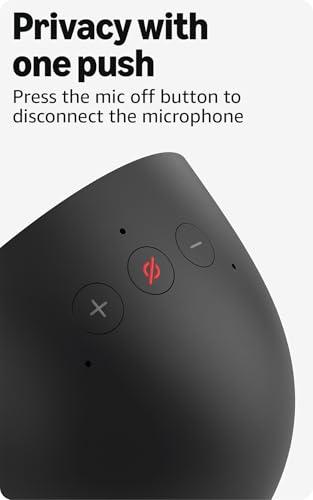 Amazon Echo Spot (newest model), Great for nightstands, offices and kitchens, Smart alarm clock with Alexa+ Early Access, Glacier White