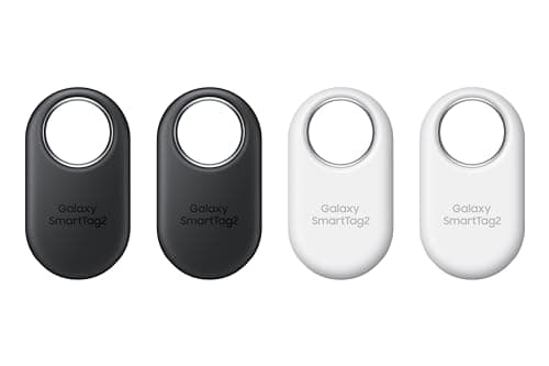 Samsung Galaxy SmartTag2, Rastreador Bluetooth, Paquete de 4 (2 Negros, 2 Blancos)
