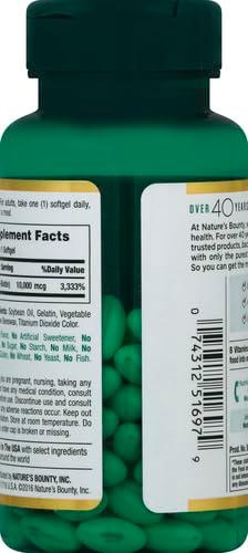 Nature's Bounty Biotin Cabello, Piel y Uñas, 10,000 mcg (Doble Paquete)