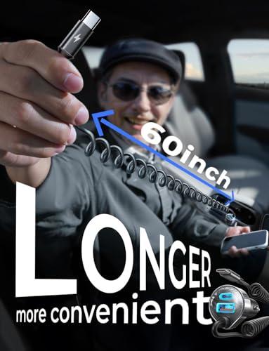 Cargador Coche LISEN 65W USB C Carga Rápida iPhone/Samsung/Pixel