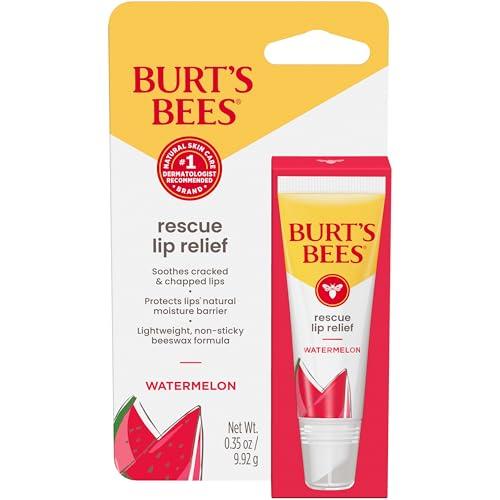 Bálsamo Labial Burt's Bees Rescue Sandía para Labios Secos y Agrietados (100% Natural, 0.35oz)