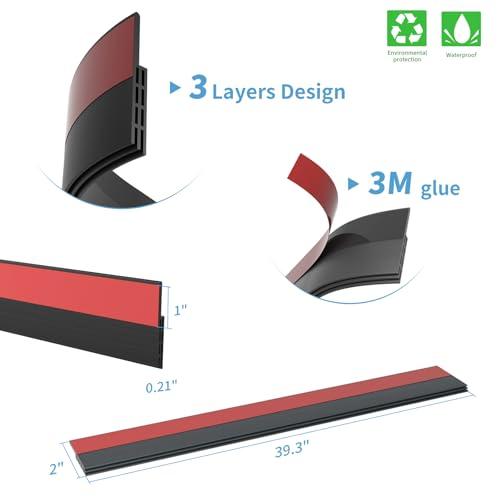 Hojoy Paquete de 2 Burletes Ajustables para Debajo de Puertas, Anticolisión e Insonorizantes