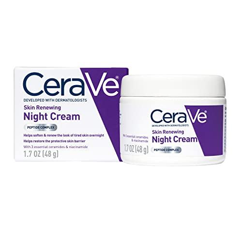 Crema de Noche Renovadora CeraVe con Niacinamida, Péptidos y Ácido Hialurónico