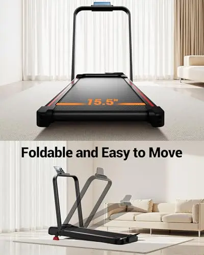 4-in-1 Walking Pad with 10% Incline, Portable Under Desk Treadmill, Foldable Treadmills for Home and Office, 2.5 HP Quiet Walking Pad Treadmill with 300 LBS Capacity