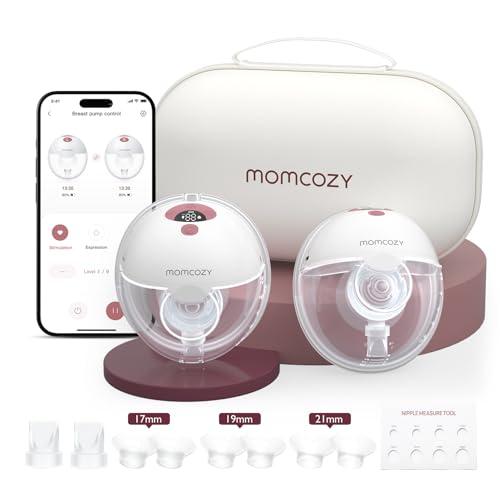 Extractor de Leche Momcozy M5 Smart, Manos Libres, Control por APP, Inalámbrico, Paquete de 2