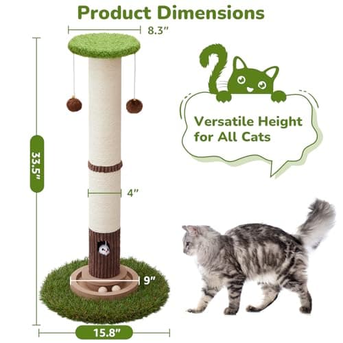 Woochpet 34" Tall Cat Scratching Posts,Heavy Duty and Thicker Cat Scratcher