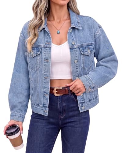 Chaqueta de mezclilla oversized para mujer Luvamia