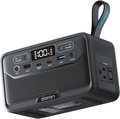 2026 Portable Power Station 89.6Wh LiFePO4 Battery, Solar Power Bank with AC Outlet 100W/110V, USB-C PD Two-Way Fast Charging Small Generator for Laptop, Camping, Home Backup, Offi
