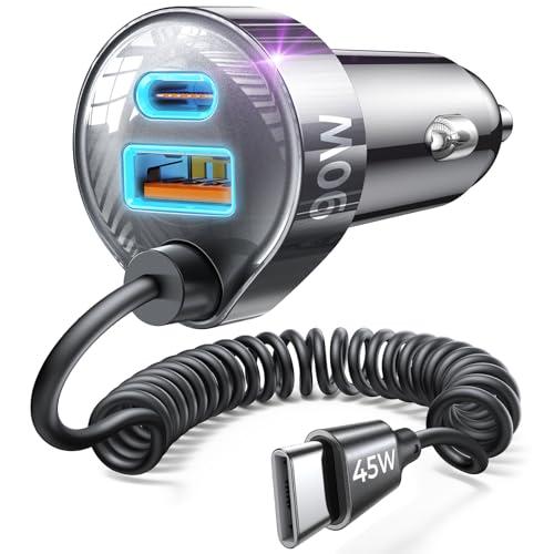 Cargador LISEN 90W USB-C para Auto: ¡Carga Rápida para iPhone y Samsung!