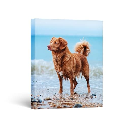 WEGA Custom Canvas Prints with Your Photos (8 X 10 Framed) Personalized Canvas Wall Art, Custom Photo Prints for Bedroom Living Room Office Decor, Personalized Picture Gift for Fam
