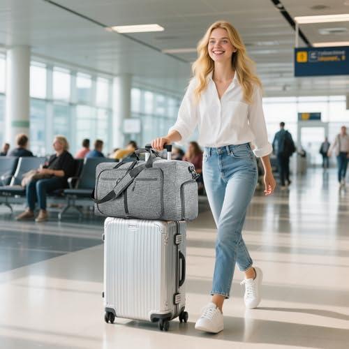 Maleta de Viaje Plegable Vomgomfom (65L-115L) con Compartimento para Zapatos